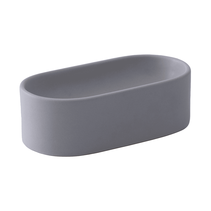 Quapas! Keramieken Eet- en Drinkbak Ovaal Lichtgrijs