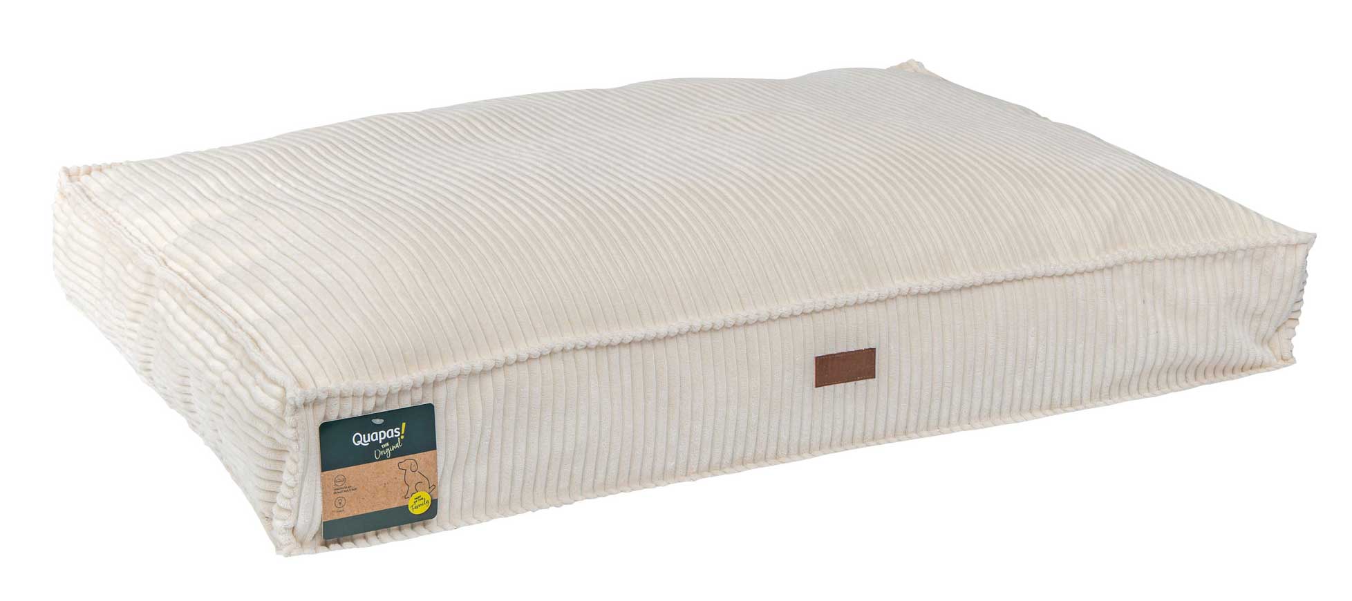 Quapas! hondenkussen geribbeld beige