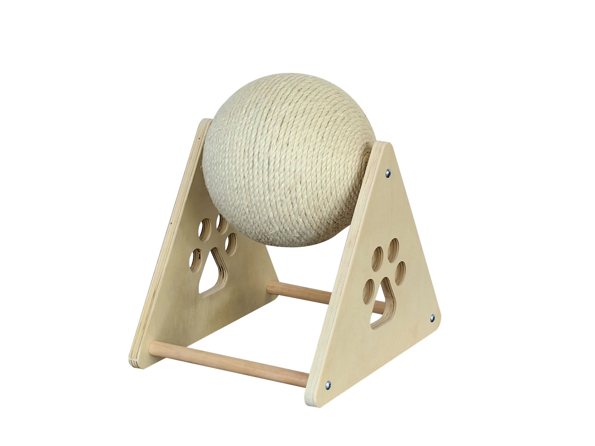 Quapas! Kat krabben witte jute bal