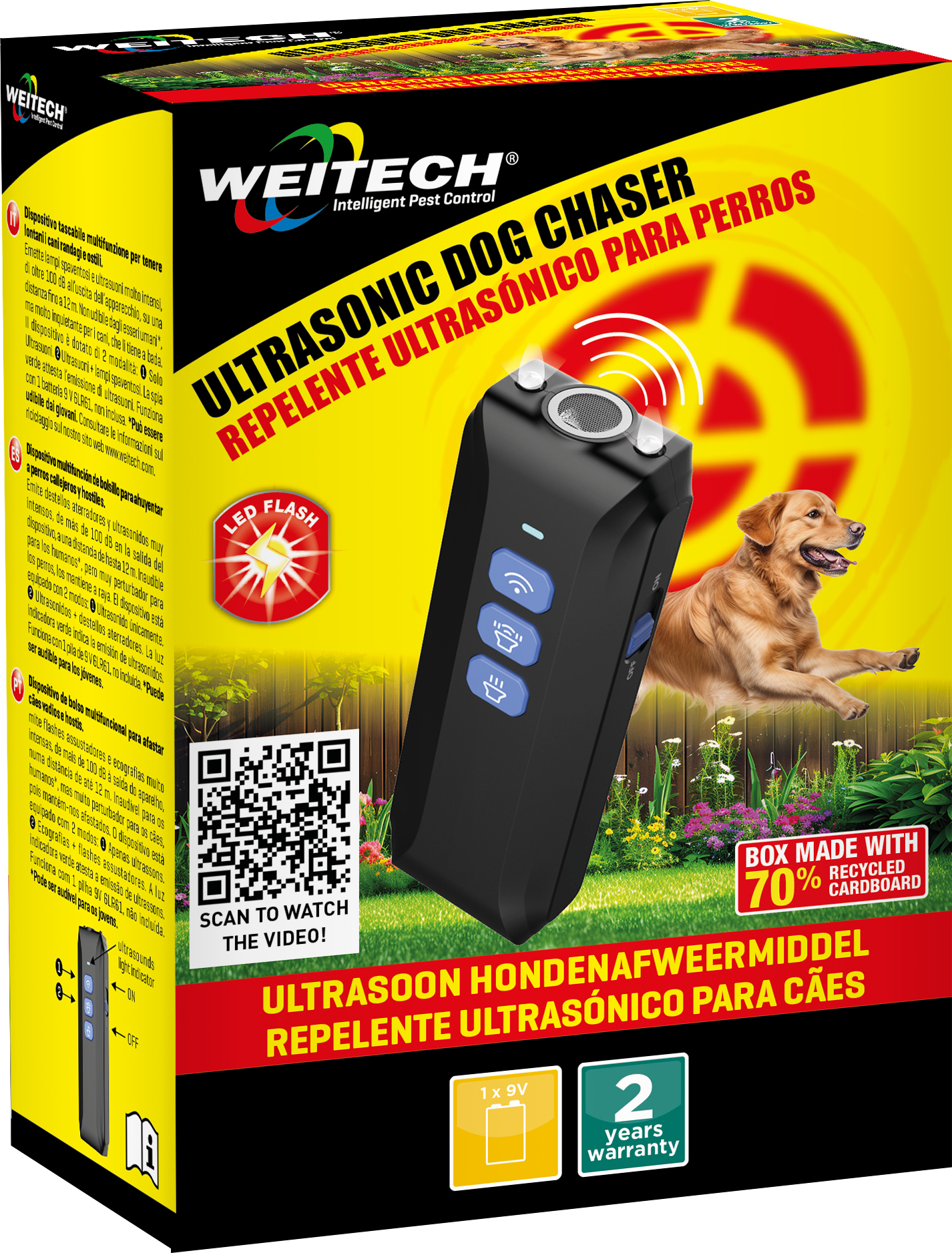 Ultrasonic dog chaser