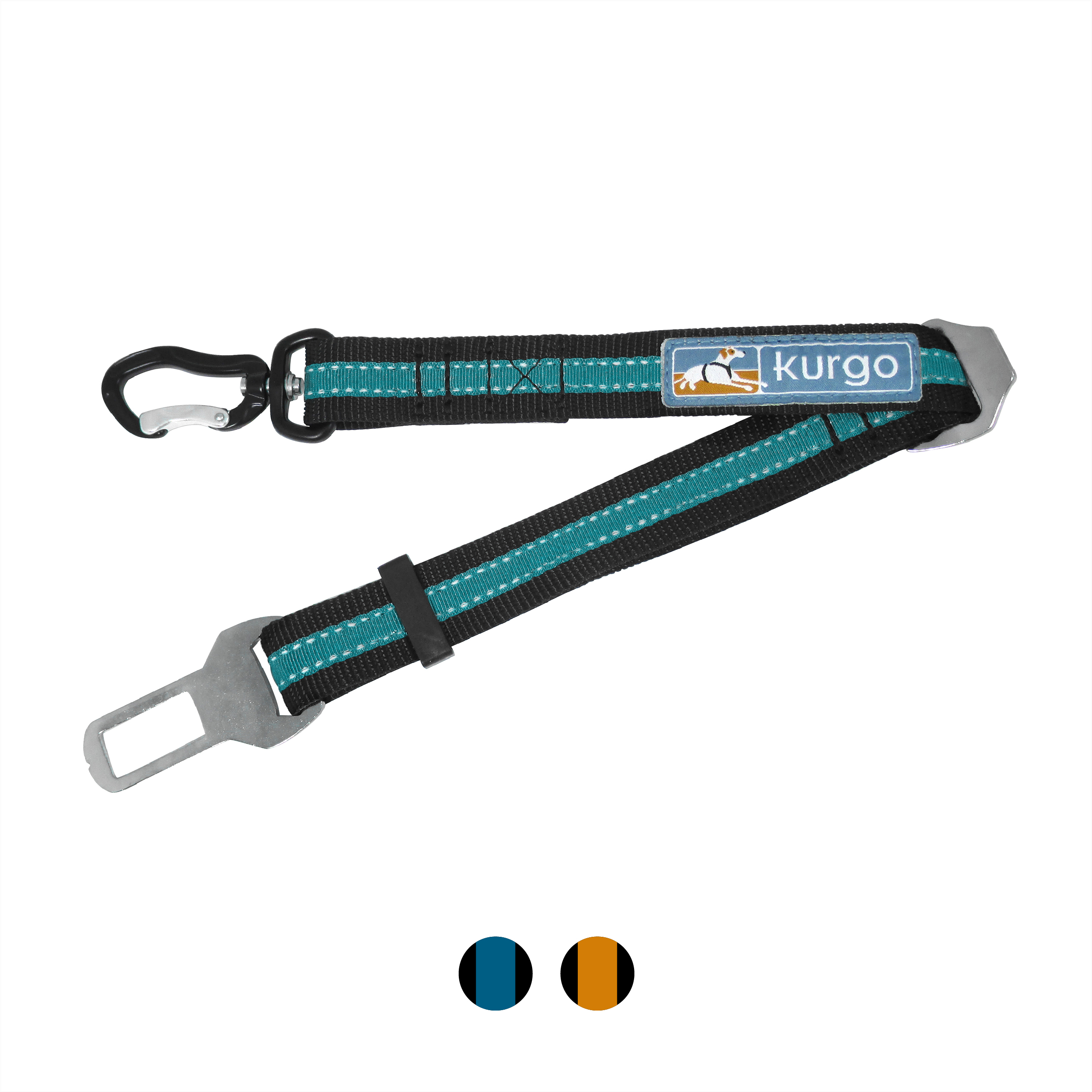 Kurgo Direct to Seatbelt Swivel Tether, Coastal Blue