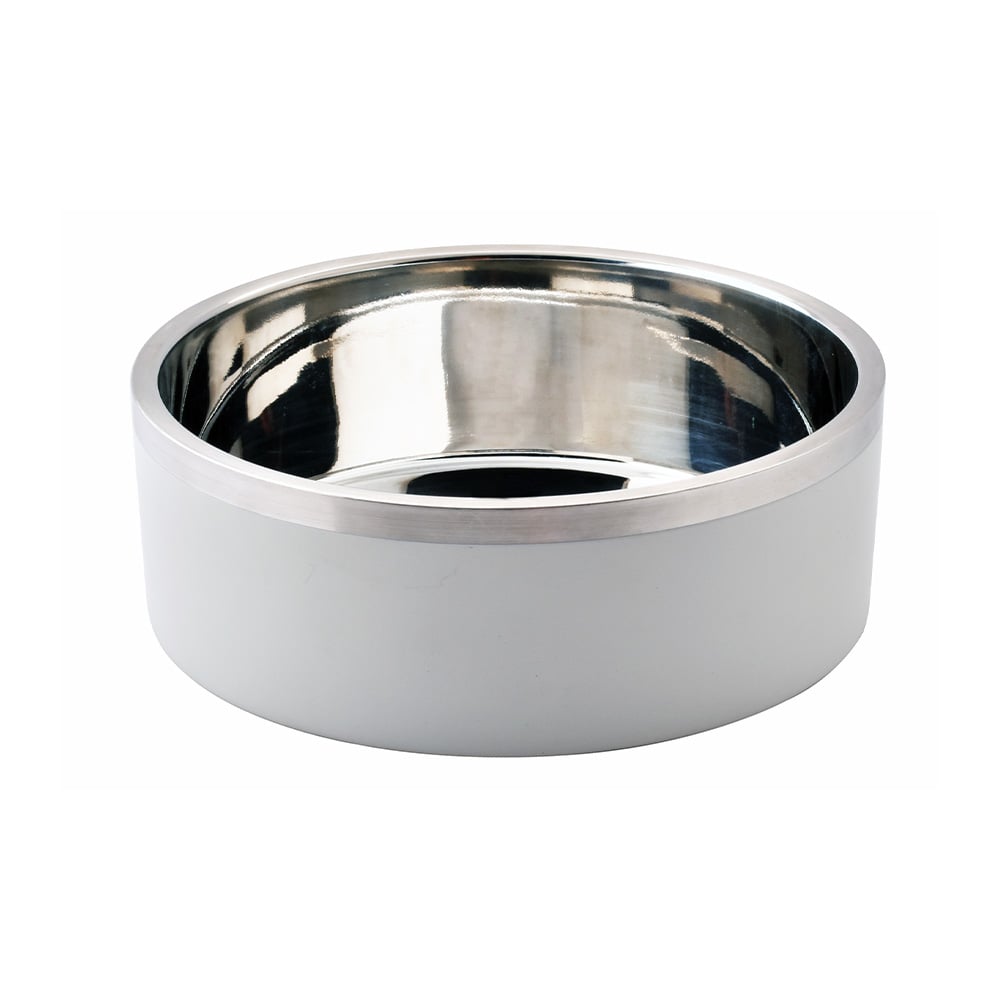 Quapas! Voerbak RVS Dubbelwandig Wit