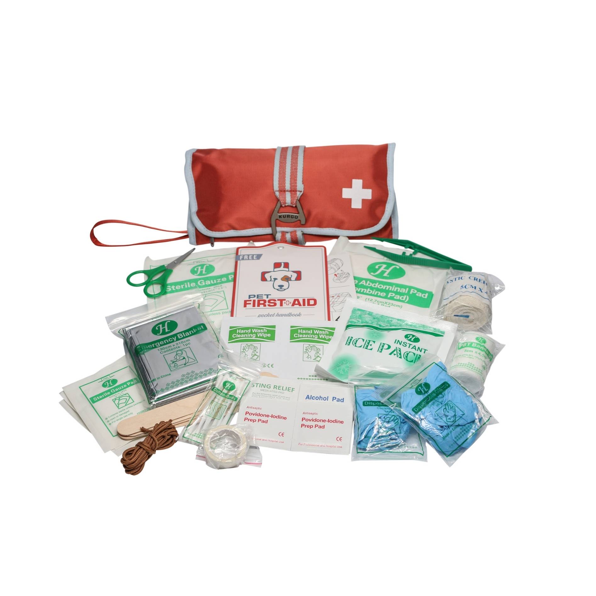 Kurgo Dog First Aid Kit, Paprika Red