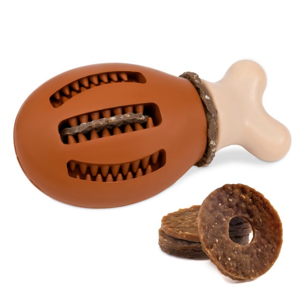 PetSafe® Busy Buddy® Chompin’ Chicken Treat Ring Dog Toy, Medium/Large