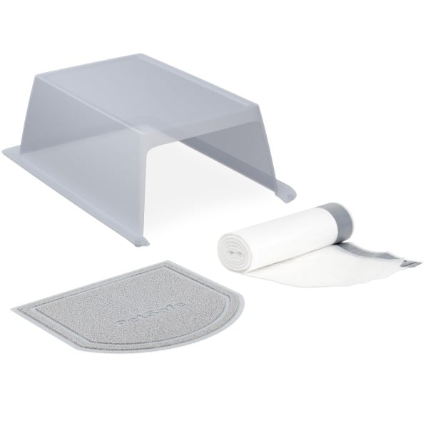 ScoopFree Clumping Litter Box Hood & Accessory Bundle (Brown Box)