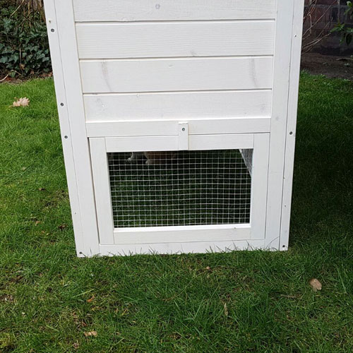 Konijnenhok Gerlos White/Brown met ren