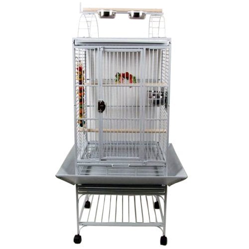 STRONG papegaaienkooi Villa Sara, Zilverkleurig wit
