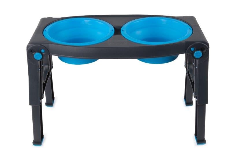 In hoogte verstelbare voerbak voor huisdieren, Pro blauw